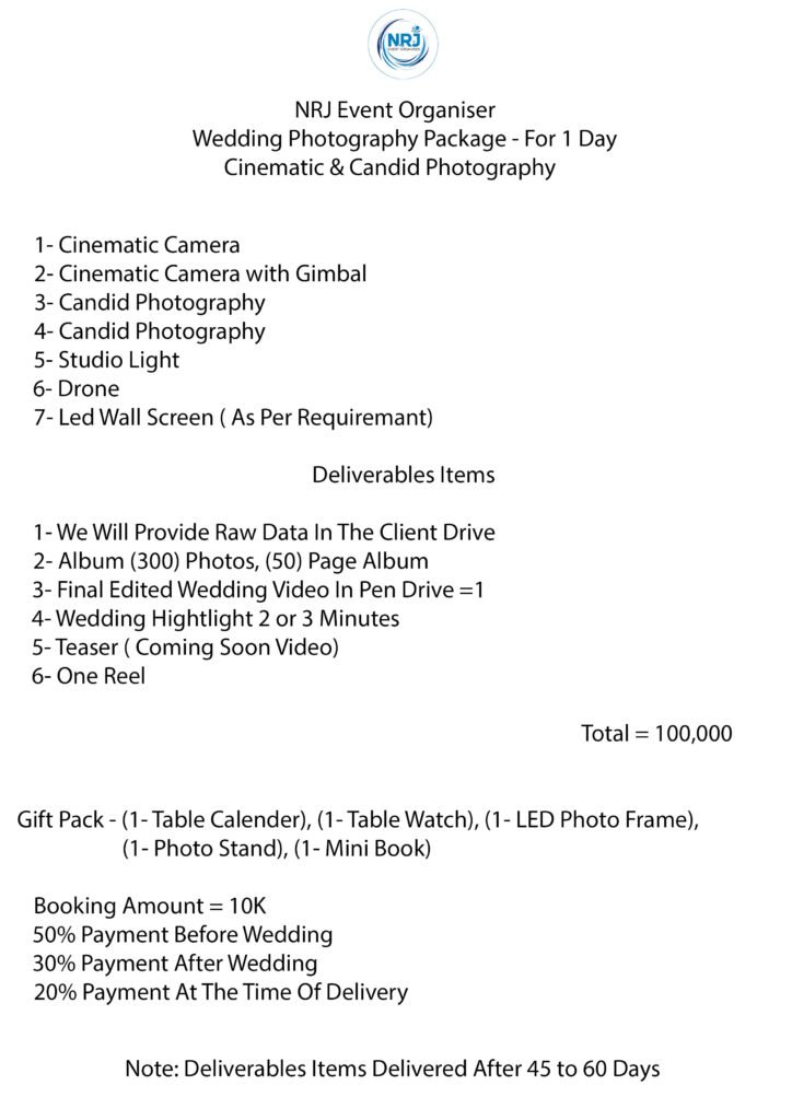 Wedding Photography Package